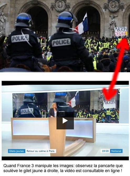 France Public Broadcaster Doctored Gilets Jaunes Protest